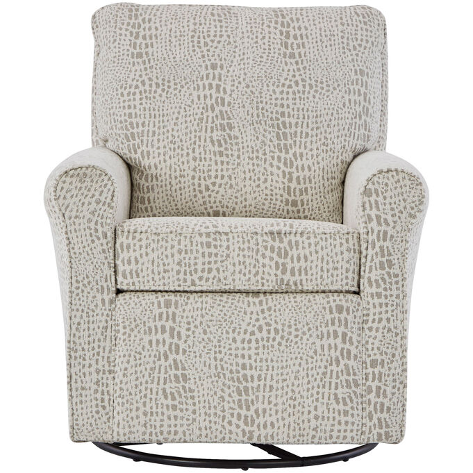 Best Home Furnishings | Kacey Ivory Swivel Glider Chair