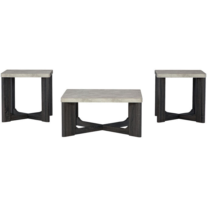 Ashley Furniture | Sharstorm Gray Set of 3 Tables