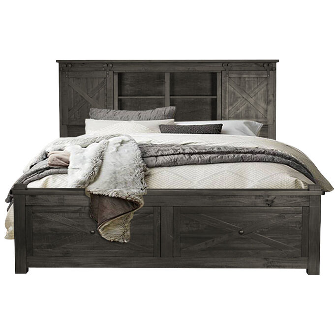 A America | Sun Valley Charcoal California King Storage Bed