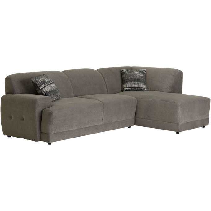 Dimensions By England , Delvin Gray 2 Piece Right Chaise Sofa