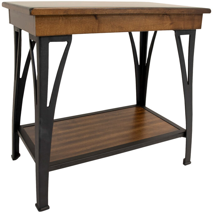 District Cool Copper Chairside Table