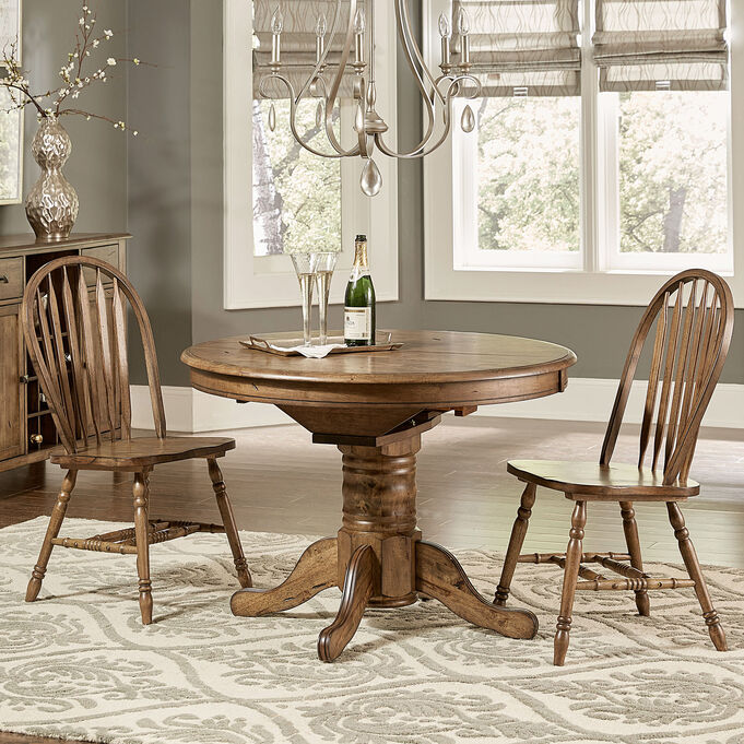 Liberty Furniture | Carolina Crossing Brown 3 Piece Dining Set