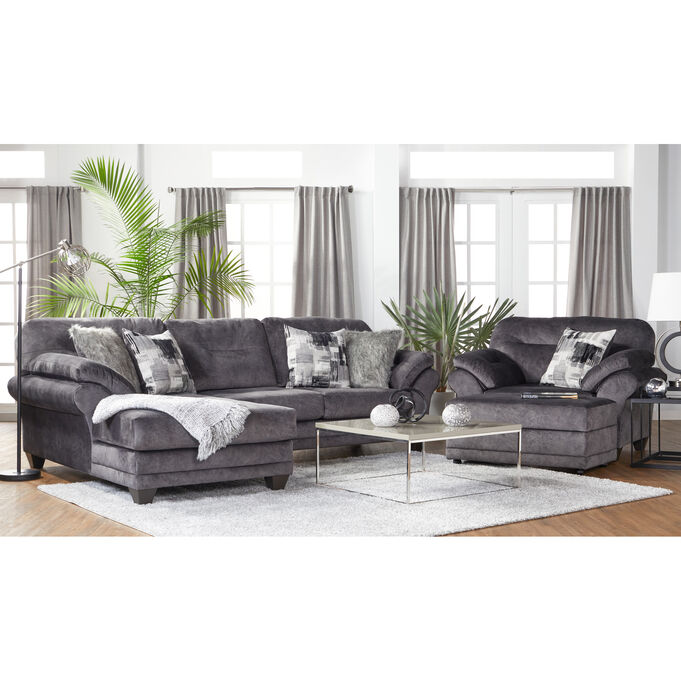 Hughes Furniture , Ello Slate Left Chaise Sofa
