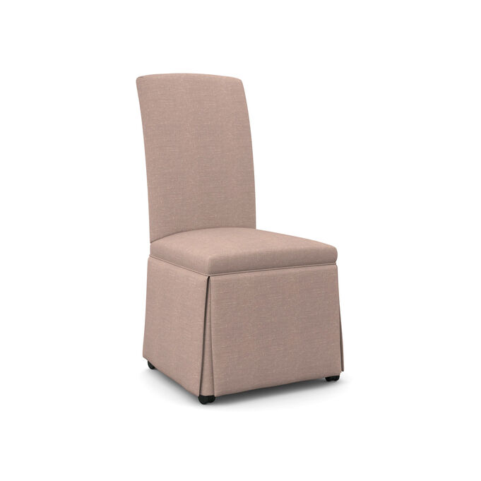 Hazel Aluminum Gray Skirted Caster Side Chair