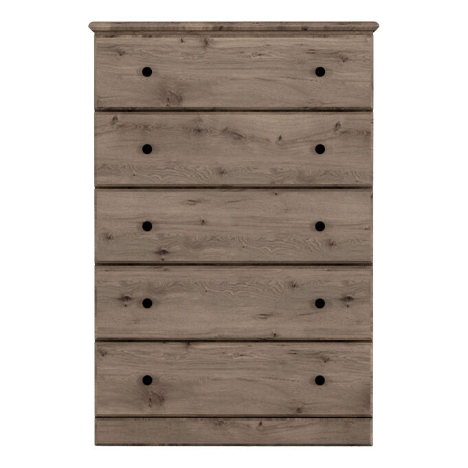Big Chesters Weathered Gray Ash 5 Drawer Chest