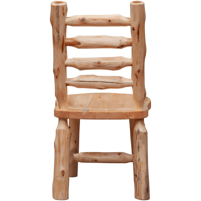 Cedar Log Natural Cedar Ladder Back Side Chair