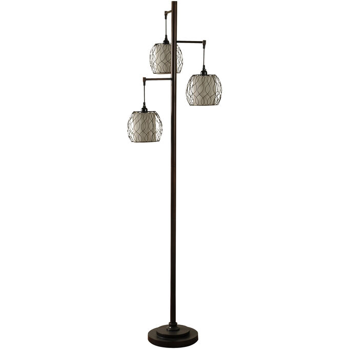 Stylecraft Home Collection , Orson Bronze Three Head Floor Lamp