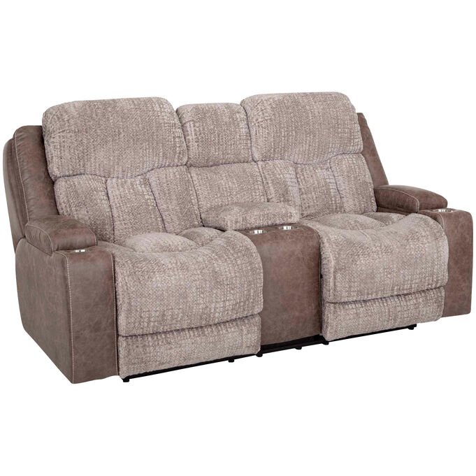Aire Dove Power+ Reclining Console Loveseat