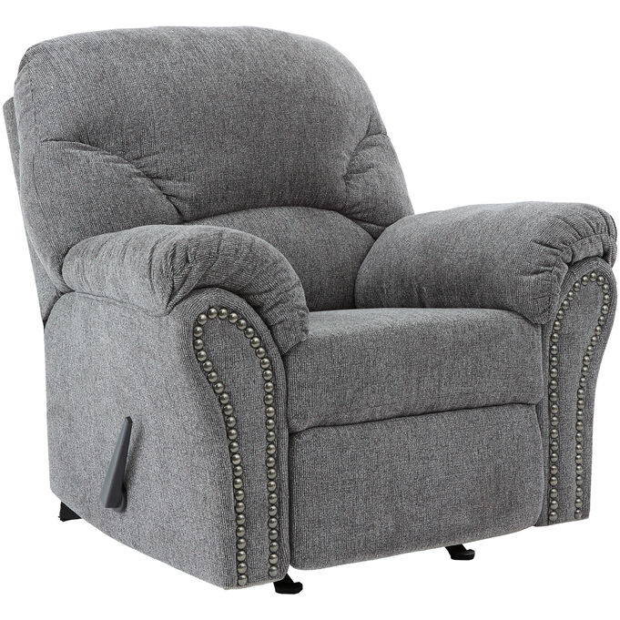 Ashley Furniture | Allmaxx Gray Rocker Recliner Chair