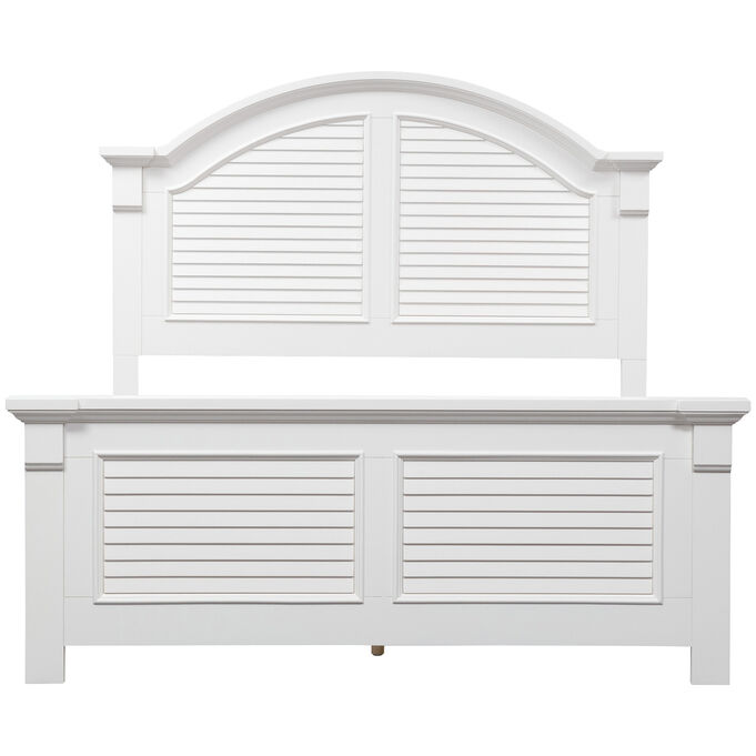 Liberty Furniture | Summer House I Oyster White Queen Panel Bed