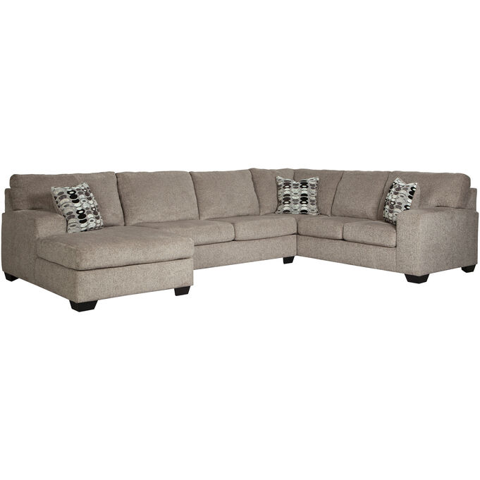 Ashley Furniture | Ballinasloe Platinum 3 Piece Left Chaise Sectional