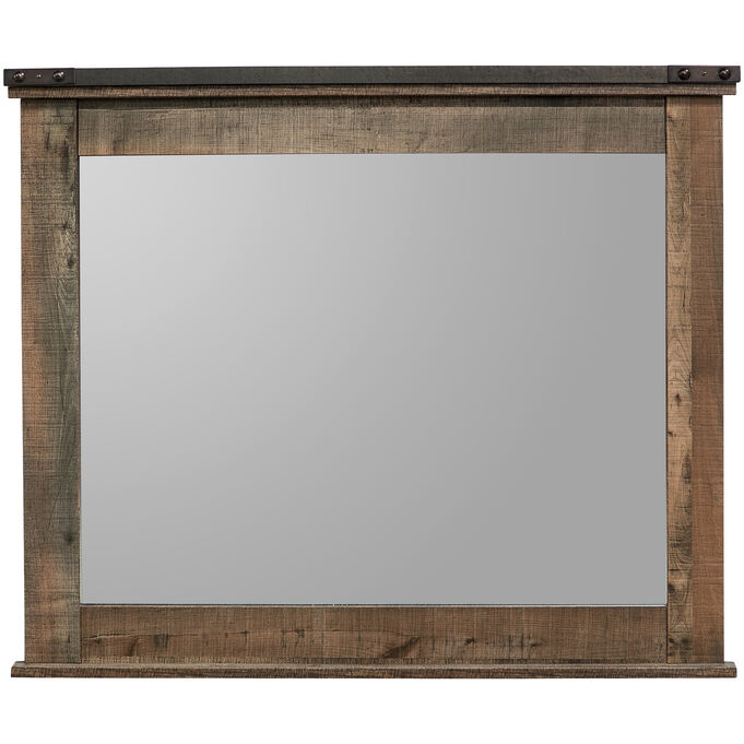 Ashley Furniture | Trinell Rustic Plank Mirror