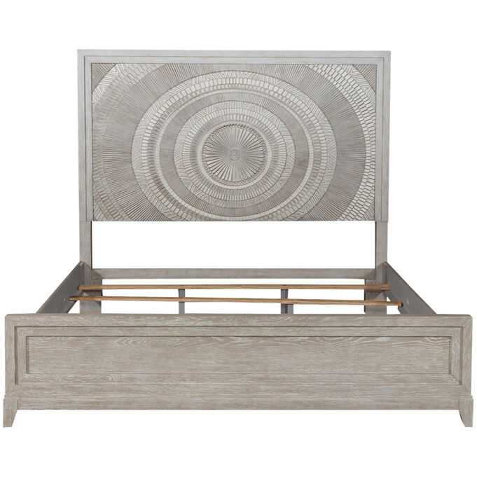 Belmar Washed Taupe King Panel Bed