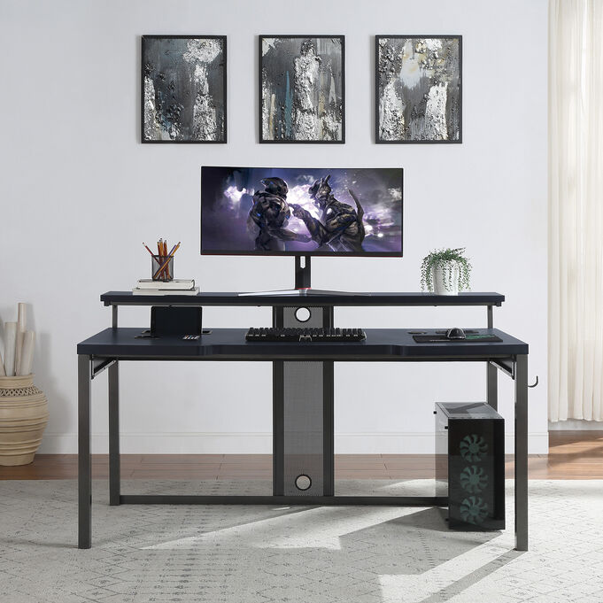 Advancer Black 63 Inch Gaming Desk