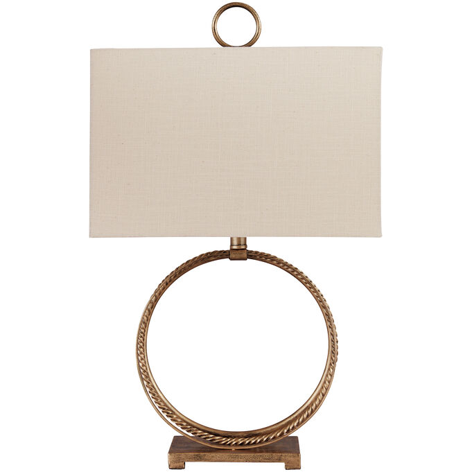 Ashley Furniture | Mahala Antique Gold Table Lamp