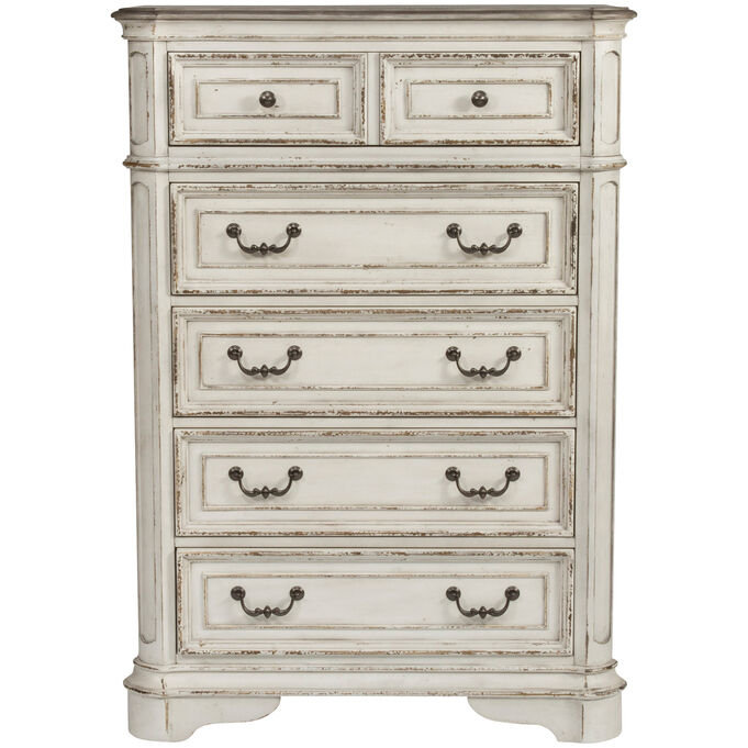 Liberty Furniture | Magnolia Manor White 5 Drawer Chest