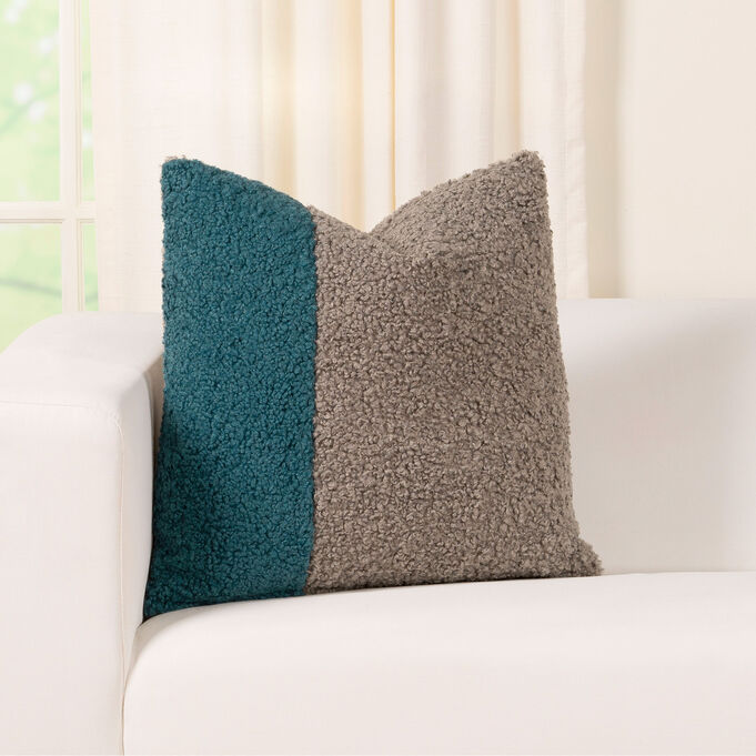 Tiffany Aegean 20 Inch 2 Patch Boucle Pillow