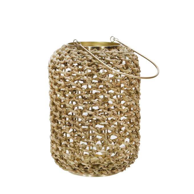 Collected Culture Brown 11 Inch Rattan Lantern