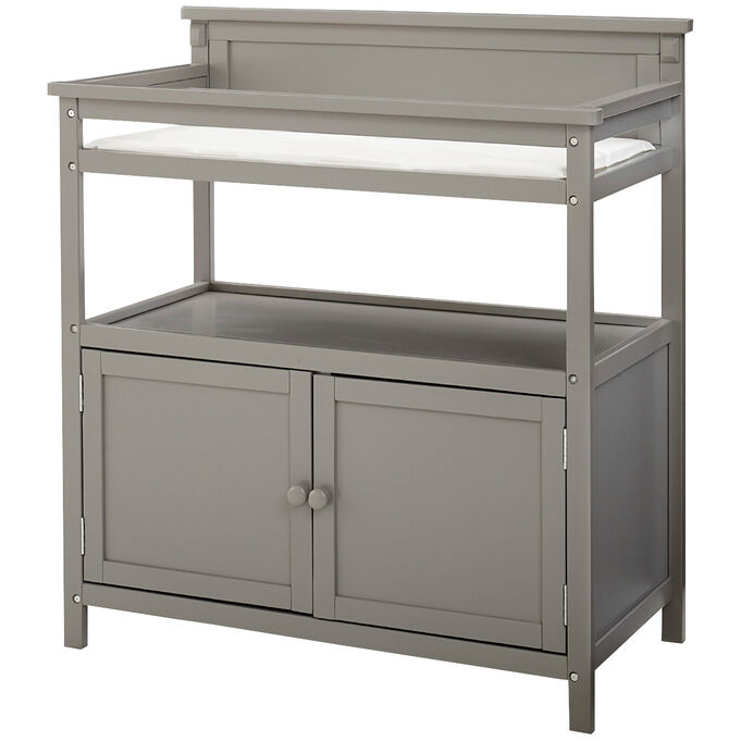 Westwood Design | Emery Gray Changing Table with Doors