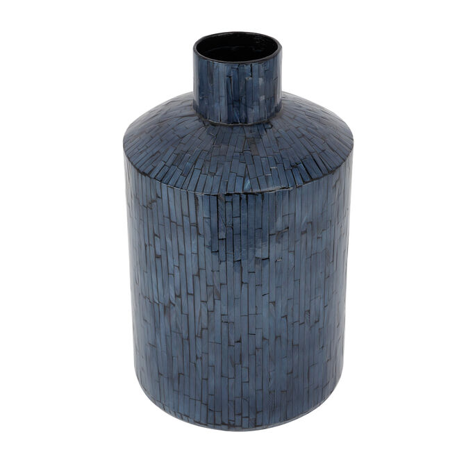 Capiz Blue Vase