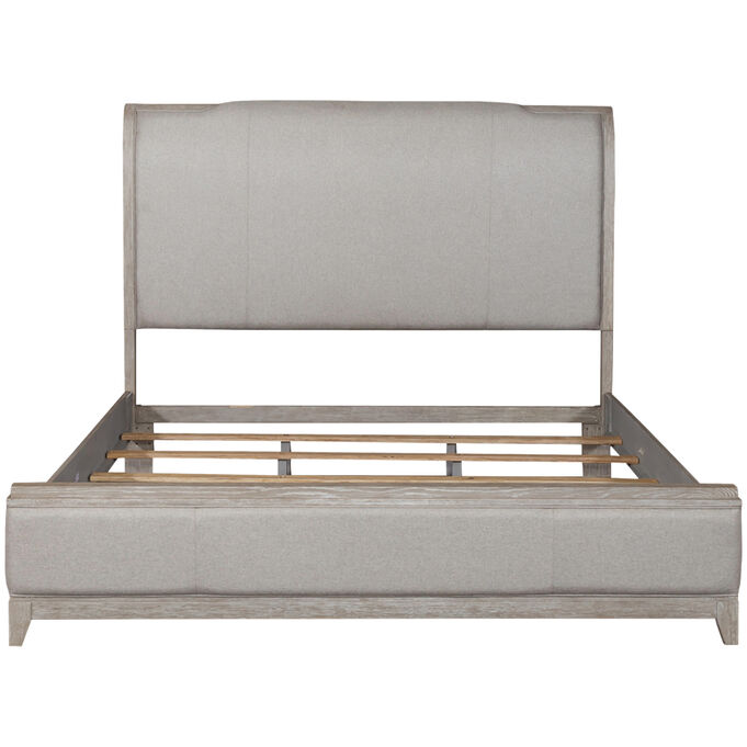 Liberty Furniture , Belmar Washed Taupe Queen Upholstered Bed