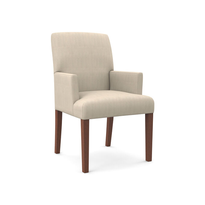 Denai White Upholstered Arm Chair