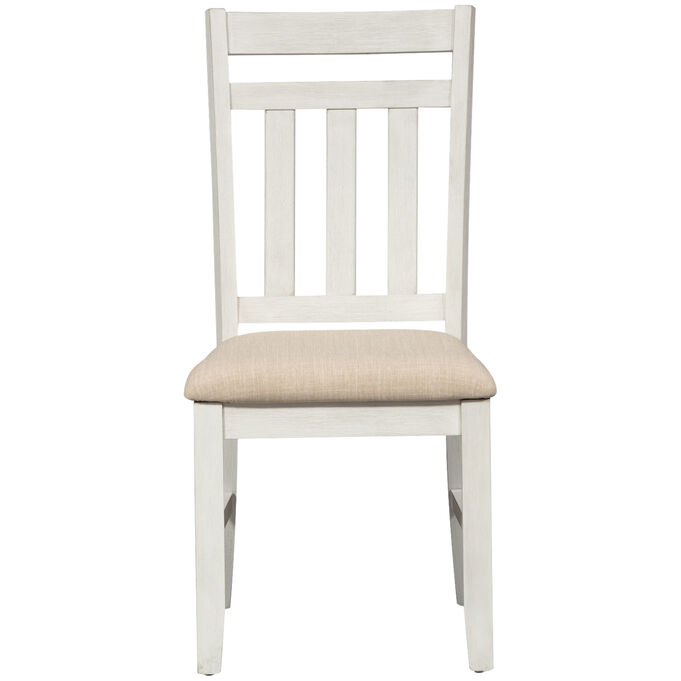 Liberty Furniture | Summerville White Slat Back Side Chair