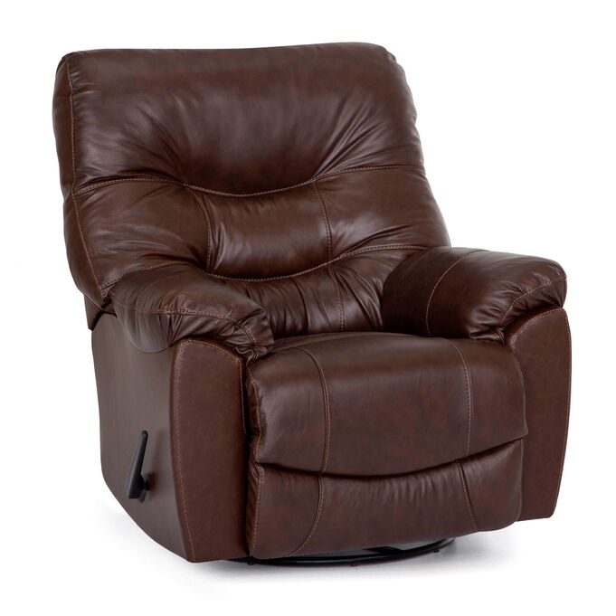 Franklin | Yogi Brown Leather Swivel Recliner Chair