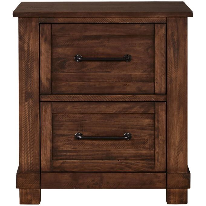 A America | Sun Valley Rustic Timber Nightstand