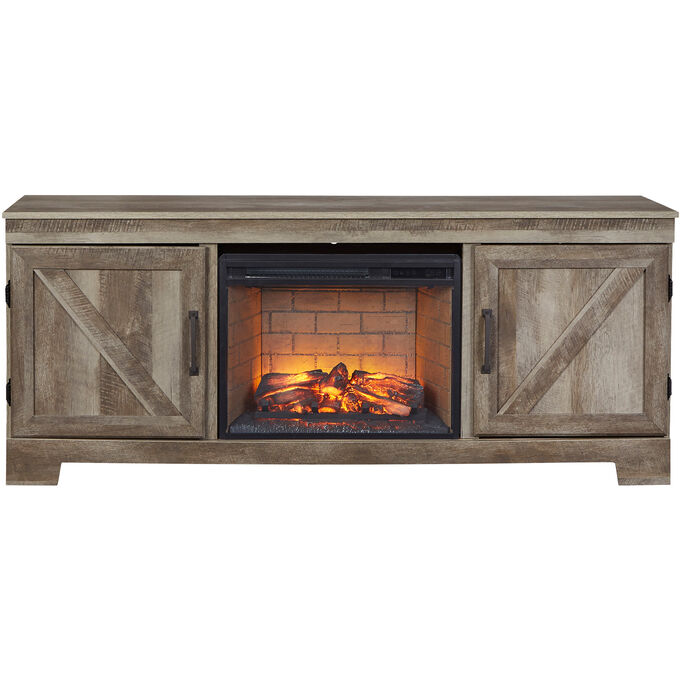 Gambrell Gray 64 Inch Fireplace Console