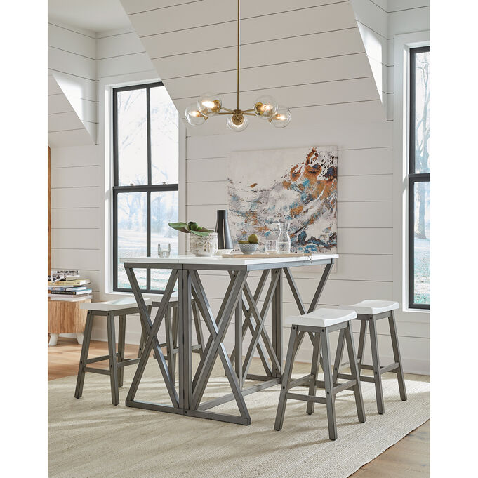 Progressive Furniture | Gateway Street Gray 5 Piece Counter Dining Set