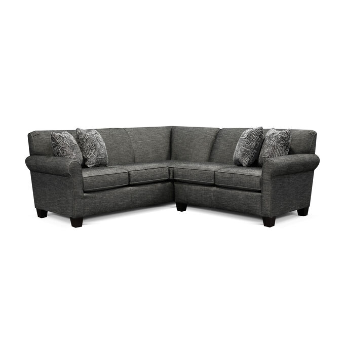 York Charcoal 2 Piece Right Loveseat Sectional