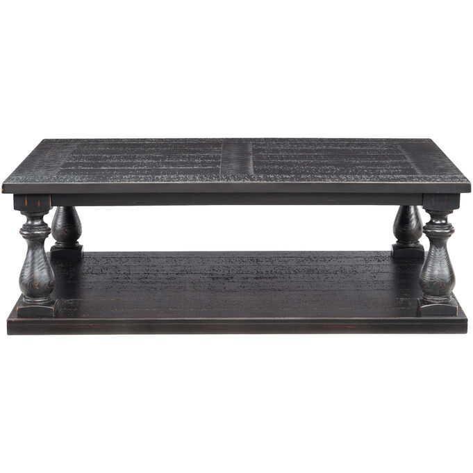 Ashley Furniture , Mallacar Black Plank Coffee Table