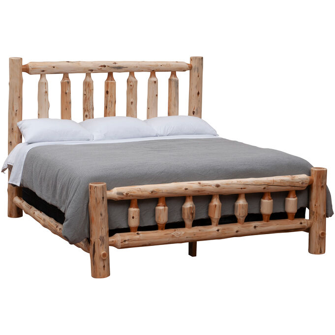 Cedar Log Natural Cedar King Traditional Bed