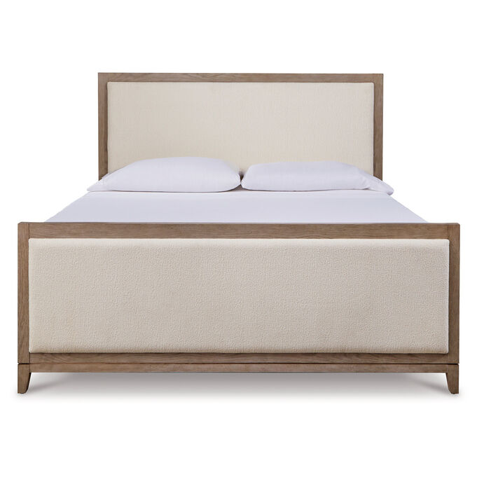 Ashley Furniture | Chrestner Beige Queen Upholstered Panel Bed