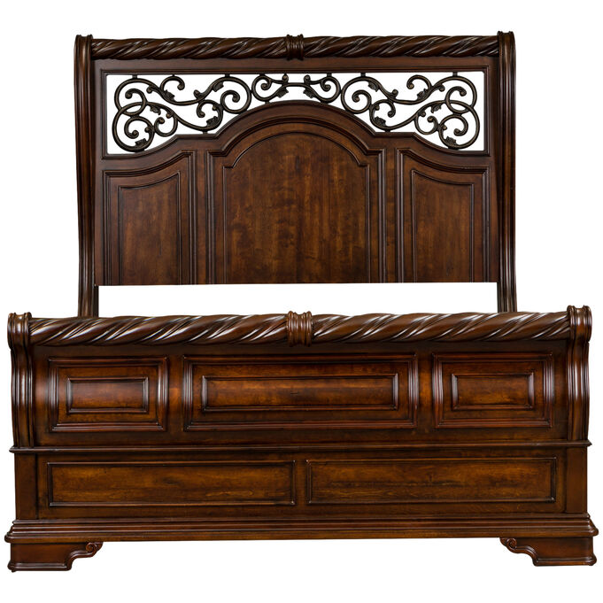 Liberty Furniture | Arbor Place Dark Brown Queen Sleigh Bed