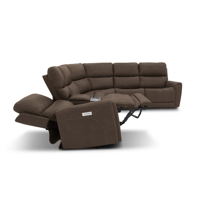 Dylan Cappuccino 6 Piece Sectional with 2 Power Ends