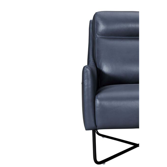 Pia Indigo Leather Accent Chair