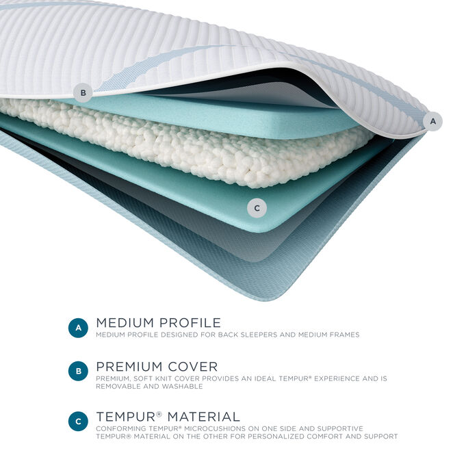 Tempur-Pedic TEMPUR-Adapt Queen Mid Profile Pillow