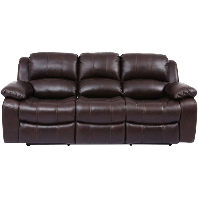 Man-Wah Cheers , Ender Brown Leather Reclining Sofa