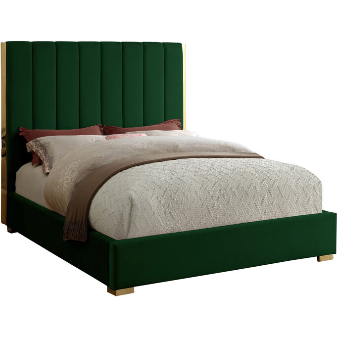 Meridian , Becca Green Queen Bed