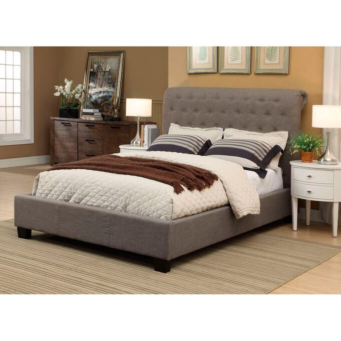 Royal Gray Queen Storage Bed