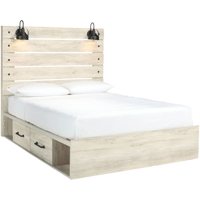 Ashley Furniture | Cambeck White Queen 2 Drawer Storage Bed