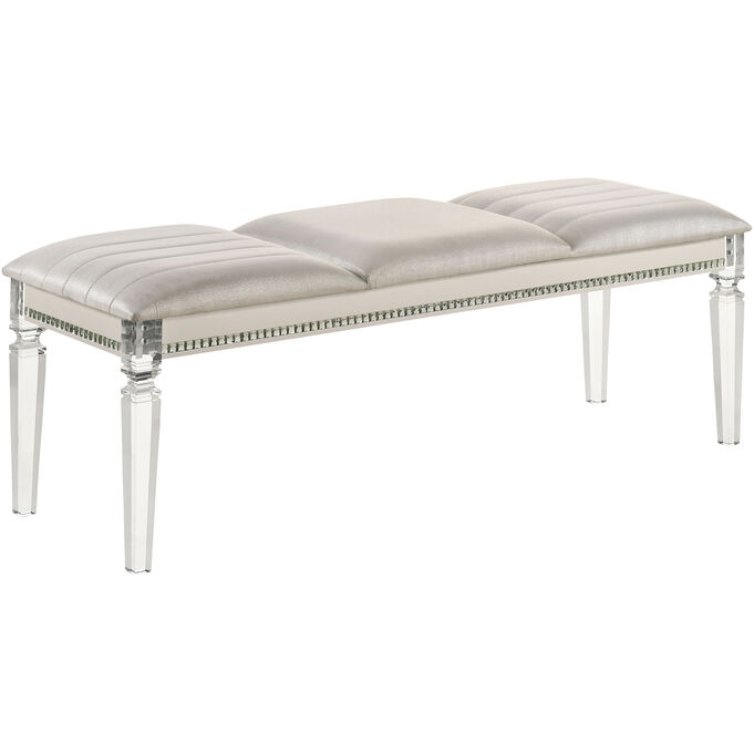 Furniture Of America , Maddie Pearl White Bench