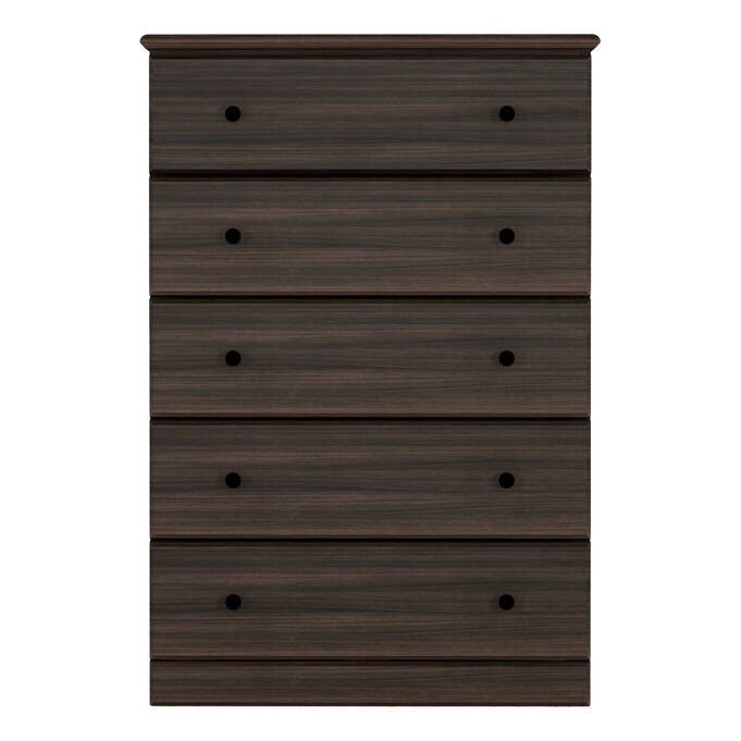 Big Chesters Gray Walnut 5 Drawer Chest