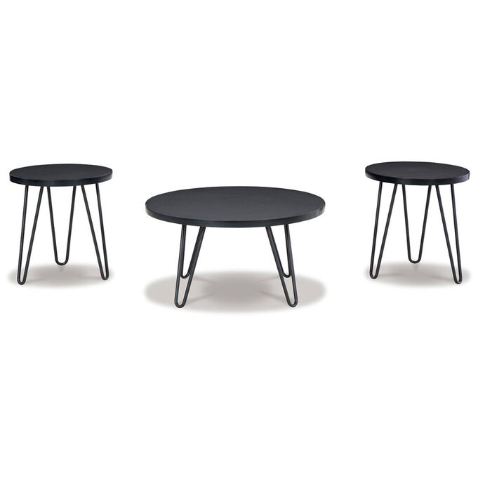 Ashley Furniture | Blitzyn Black Set of 3 Tables