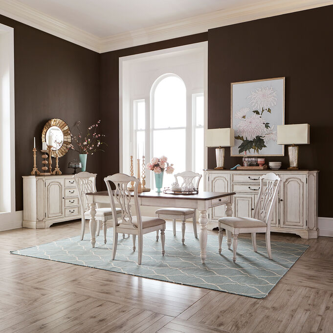 Liberty Furniture | Abbey Road White 5 Piece Dining Set
