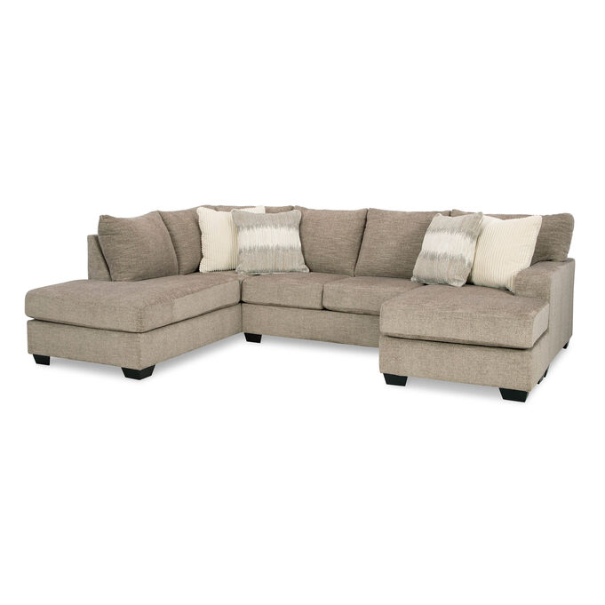 Ashley Furniture , Creswell Stone 2 Piece Right Sofa Chaise Sectional