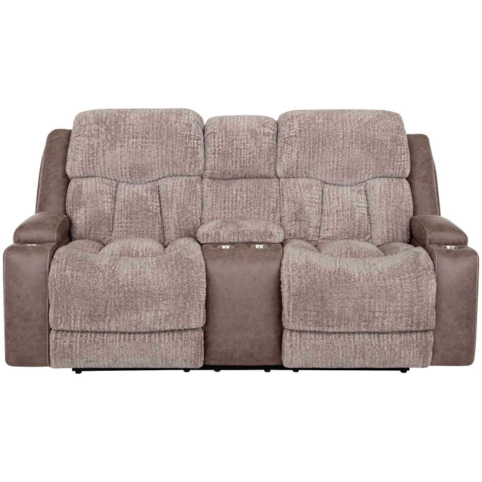 Franklin | Aire Dove Power+ Reclining Console Loveseat Sofa