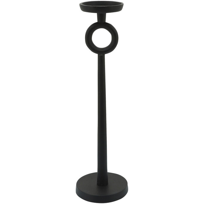 Collected Culture Black 17 Inch Metal Candle Holder